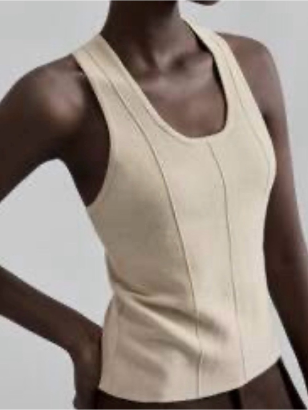 Knit waist length tank